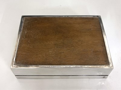 Lot 22 - A George V silver Art Deco cigarette box, of...