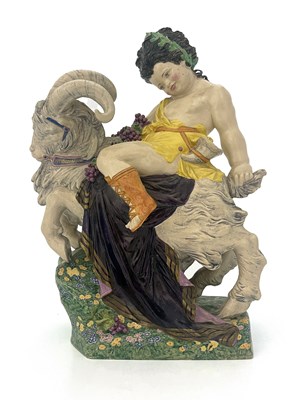 Lot 505 - Charles Vyse for Chelsea Pottery, Bacchus on a...