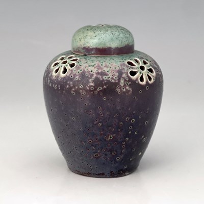 Lot 661 - Ruskin Pottery, a small High Fired reticulated...