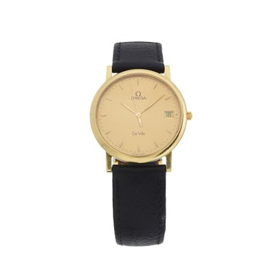 Lot 238 - Omega, an 18ct gold De Ville date wrist watch