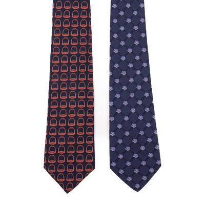 Lot 460 - Two silk designer ties, to include a blue...