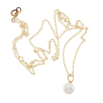 Lot 63 - Mikimoto, an 18ct gold cultured pearl necklace