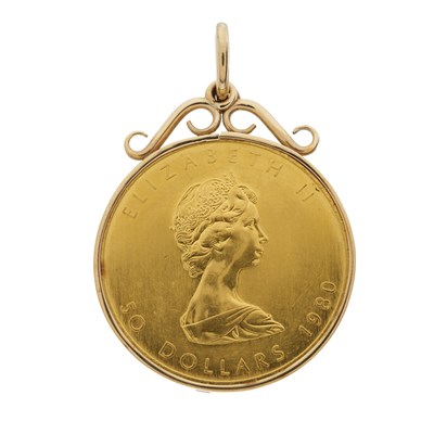 Lot 46 - Elizabeth II, a 24ct gold Canadian fifty dollar coin pendant