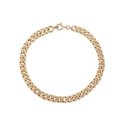 Lot 130 - A gold curb-link bracelet