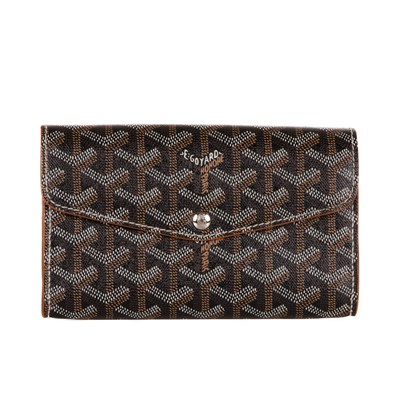 Lot 353 - Goyard, a Goyardine wallet, featuring the...