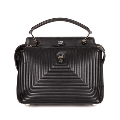 Lot 344 - Fendi, a black Dotcom handbag, designed with a...