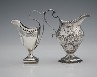 Lot 408 - A George III silver cream jug, of ogee form,...