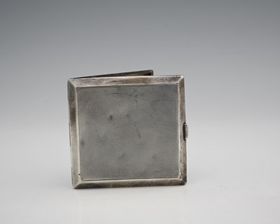 Lot 416 - A George V Art Deco silver cigarette case, of...