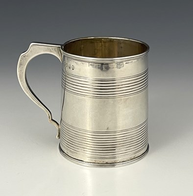 Lot 248 - A George IV silver mug, of slightly tapered...