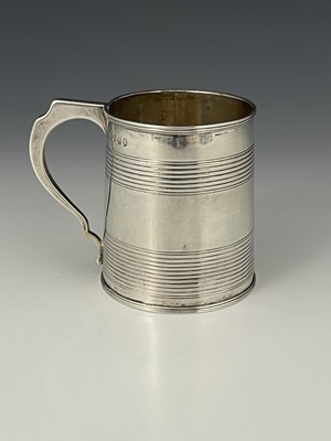 Lot 248 - A George IV silver mug, of slightly tapered...