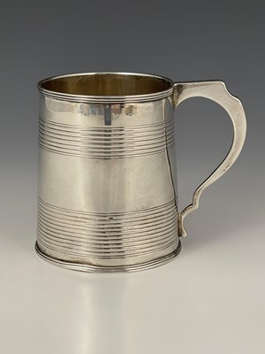 Lot 248 - A George IV silver mug, of slightly tapered...