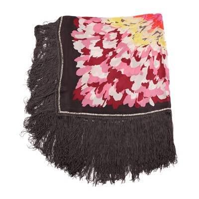 Lot 423 - Missoni, a large silk fringed scarf, featuring...