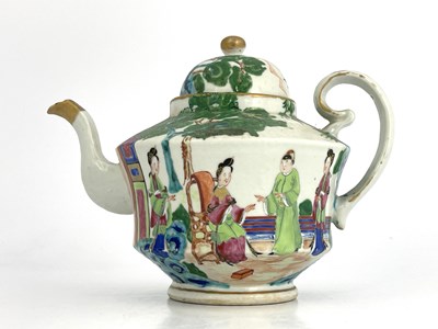 Lot 545 - A 19th Century Chinese famille rose coffee pot,...