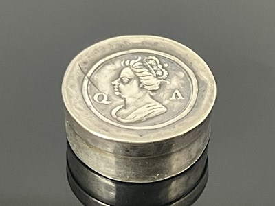 Lot 222 - A Queen Anne silver patch box, Francis...