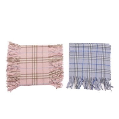 Lot 204 - Burberry, two Nova Check lambswool scarves