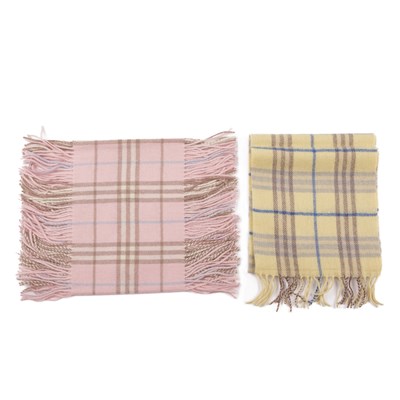 Lot 289 - Burberry, two Nova Check lambswool scarves, to...