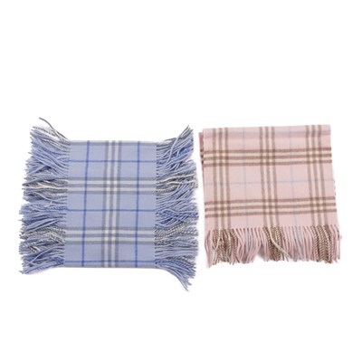 Lot 206 - Burberry, two Nova Check lambswool scarves