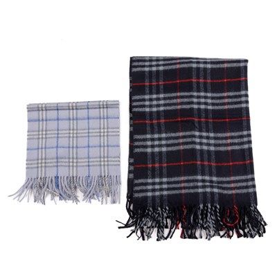 Lot 290 - Burberry, a Nova Check lambswool shawl and...