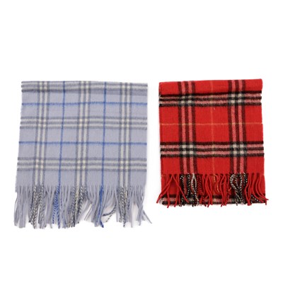 Lot 293 - Burberry, two Nova Check lambswool scarves, to...