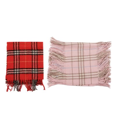 Lot 205 - Burberry, two Nova Check lambswool scarves