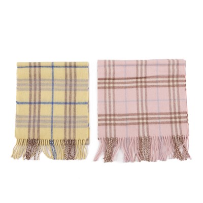 Lot 296 - Burberry, two Nova Check lambswool scarves, to...