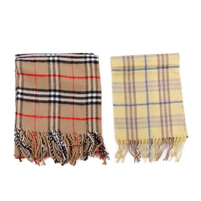 Lot 208 - Burberry, a Nova Check lambswool shawl and scarf