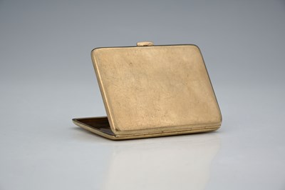 Lot 14 - A George V 9 carat gold cigarette case, of...