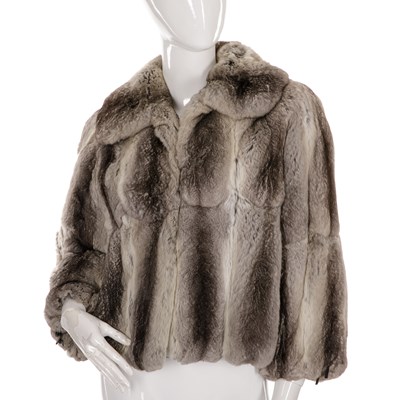 Lot 463 - A chinchilla fur jacket, featuring a wide...