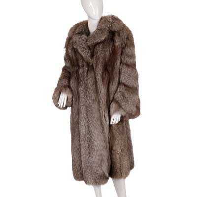 Lot 469 - A full-length shadow blue fox fur coat,...