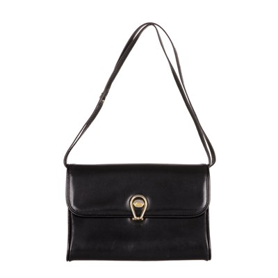 Lot 303 - Gucci, a vintage black leather handbag