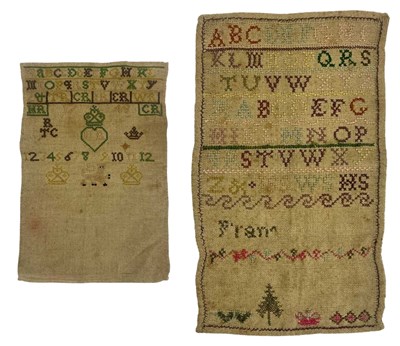 Lot 810 - An 18th century George II sampler, dated 1748,...