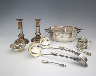Lot 3 - A group of plated wares, to include a pair of...