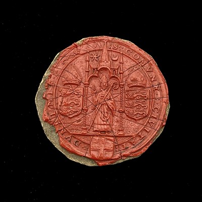 Lot 256 - A wax impression of the Seal of the City of...