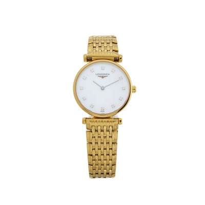 Lot 224 - Longines, a gold plated La Grande Classique bracelet watch