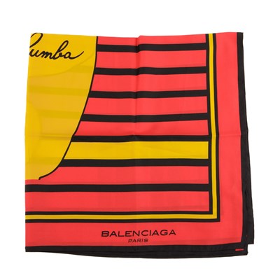 Lot 274 - Balenciaga x Rumba, a vintage polyester scarf,...