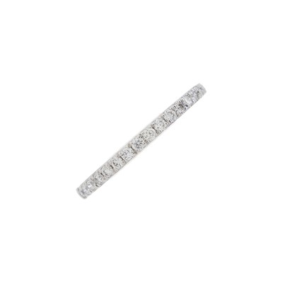 Lot 207 - A platinum diamond half eternity ring