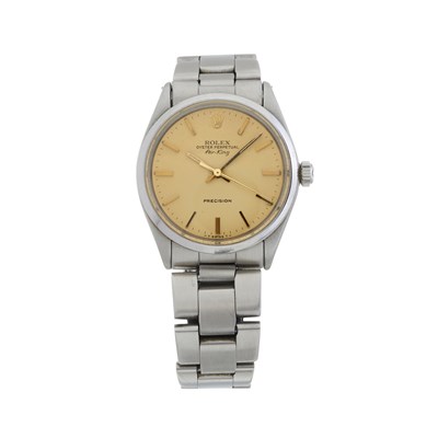 Lot 262 - Rolex, a stainless steel Oyster Perpetual Air-King Precision bracelet watch