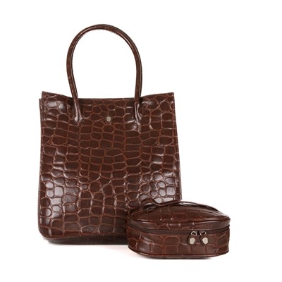 Lot 441 - Ralph Lauren, a Safari crocodile embossed tote...