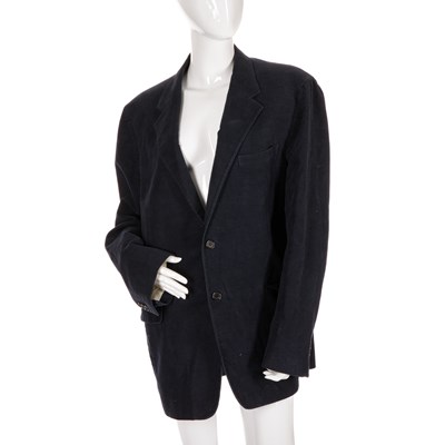 Lot 439 - Prada, a men's navy blue cotton jacket,...