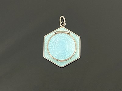 Lot 20 - A Norwegian silver gilt and enamelled pendant...