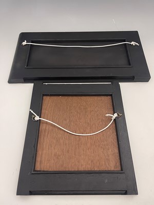 Lot 245 - Two Aesthetic Movement painted panels, gilt...