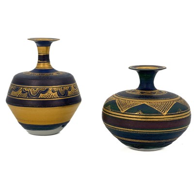 Lot 678 - Mary Rich, two studio porcelain vases, circa...