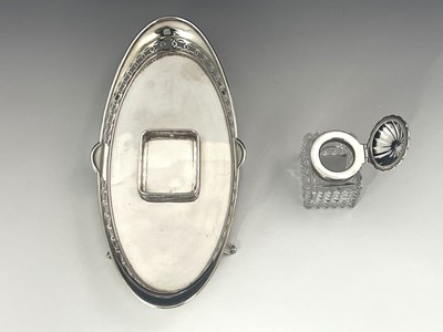 Lot 24 - An American sterling silver ink stand, Gorham,...