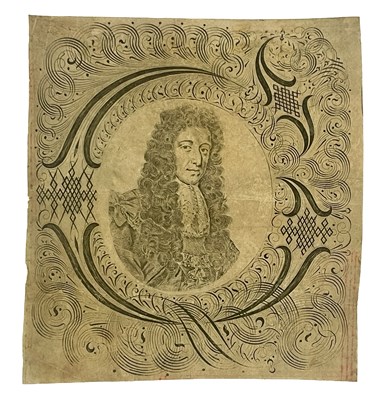 Lot 420 - British School, portrait of William III, pen...