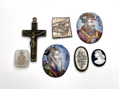 Lot 260 - Enamelled portrait plaques of Atilla and...