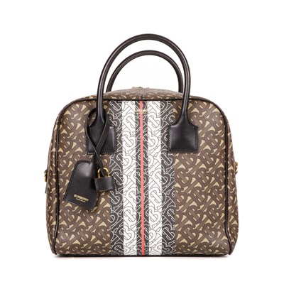 Lot 208 - Burberry, a TB monogram bowling bag.
