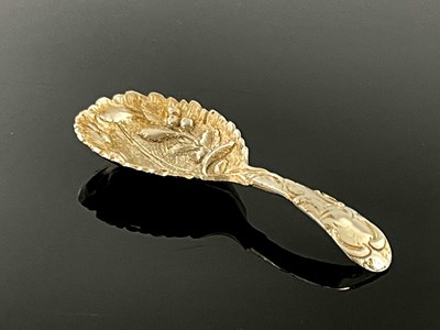 Lot 36 - An Elizabeth II cast silver caddy spoon, F...