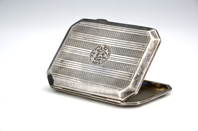 Lot 361 - A George VI silver cigarette case, of...