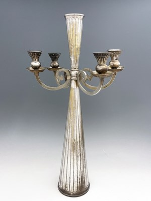 Lot 221 - A large Jugendstil silver plated four arm...