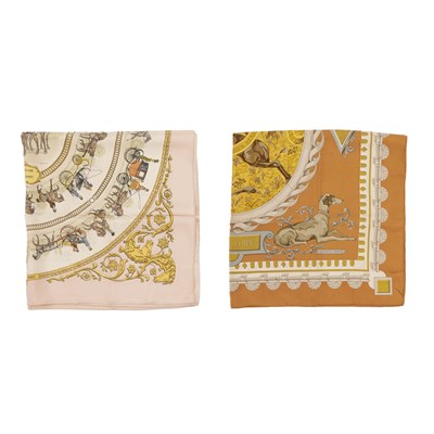 Lot 308 - Hermes, two silk scarves